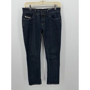 Diesel Liv Jeans Women's 29x30 Blue Straight Leg Dark Wash Stretch 0086AA